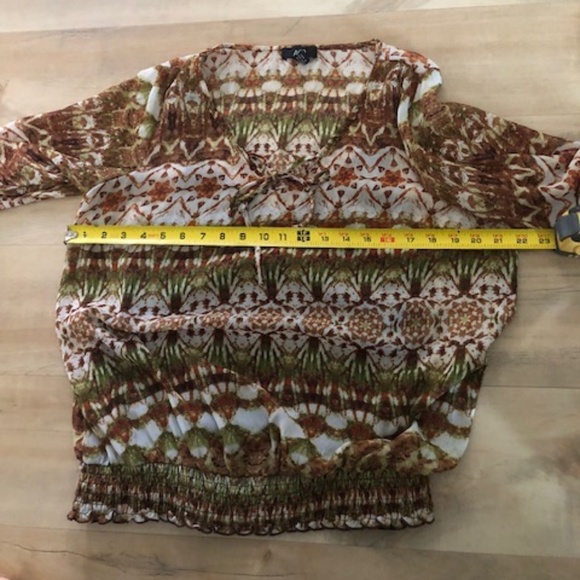 AGB Blouse v-neck 3/4 length sleeve XL 100% polyester - Picture 8 of 11